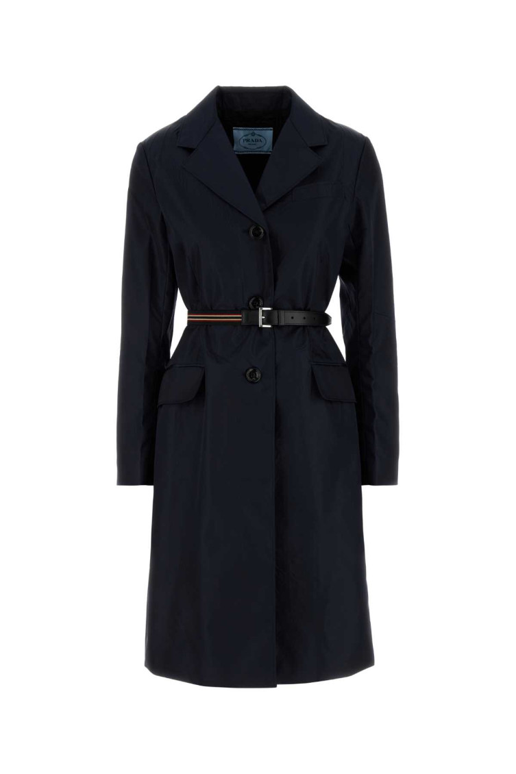 Midnight Blue Re-nylon Trench Coat
