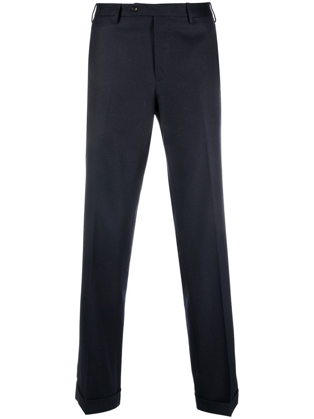 Straight-leg virgin-wool trousers - Blue
