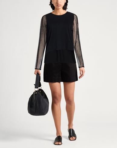 Woman Sweater Black Size XL Cotton, Polyamide