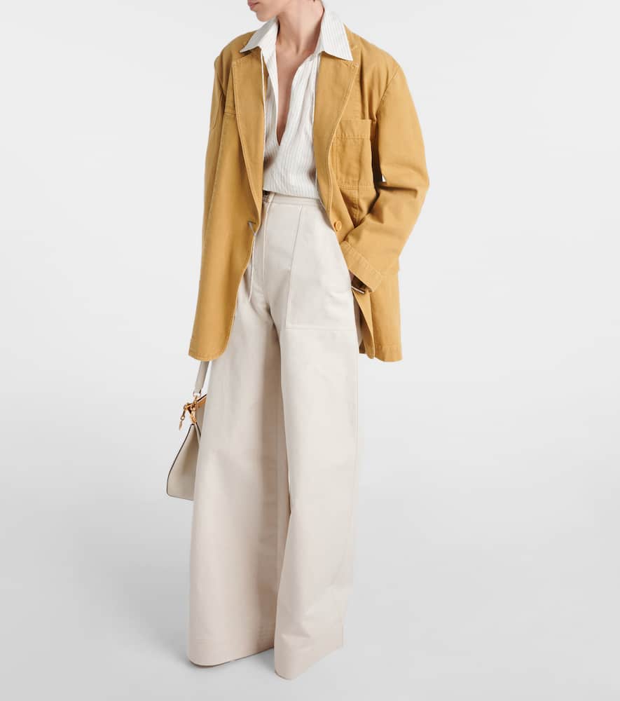 Dizzy oversized cotton canvas blazer