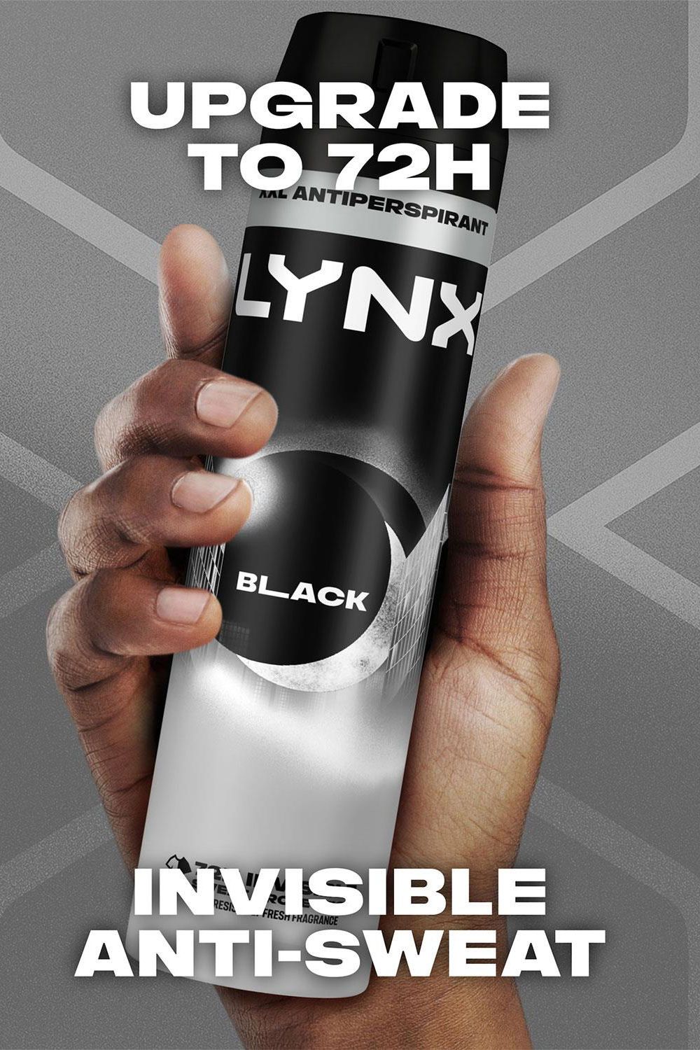 Lynx Xxl Black Antiperspirant Deodorant Body Spray 250Ml, 24 Pack