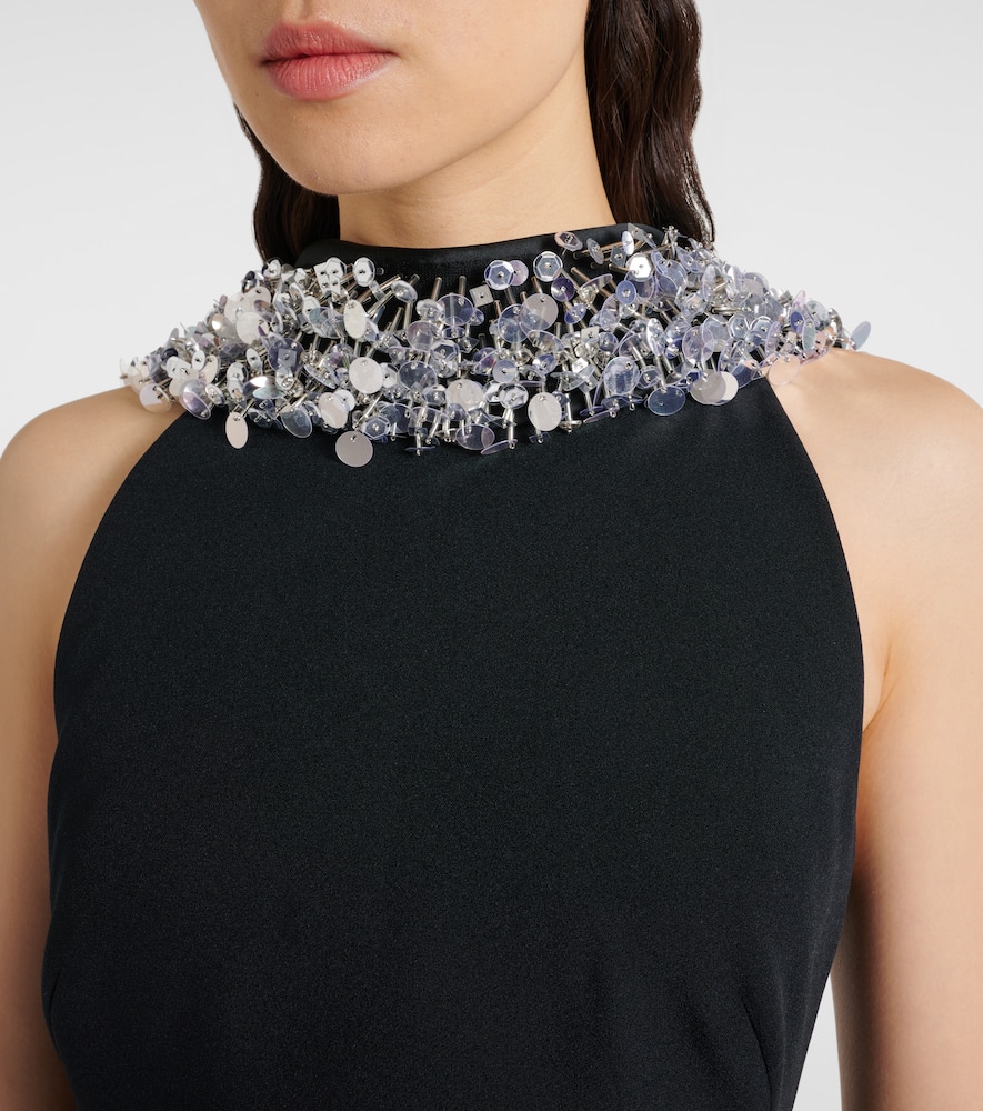 Holli embellished crêpe and satin gown