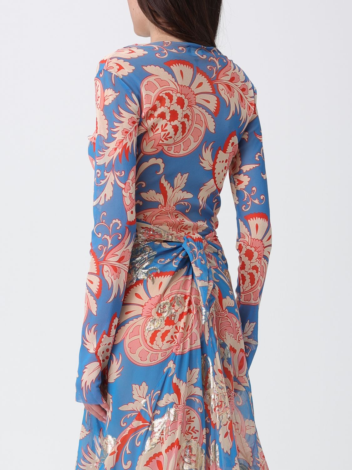 Top Woman color Gnawed Blue