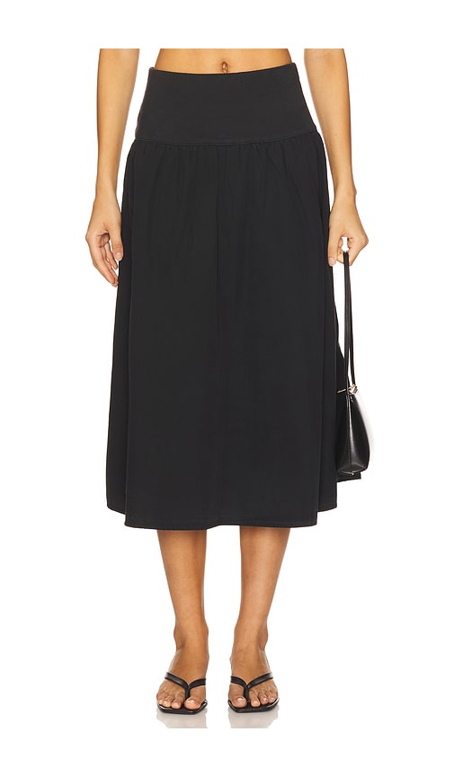 Nation Los Angeles Ava Midi Skirt in Black.  XL/1X. Also in L, M