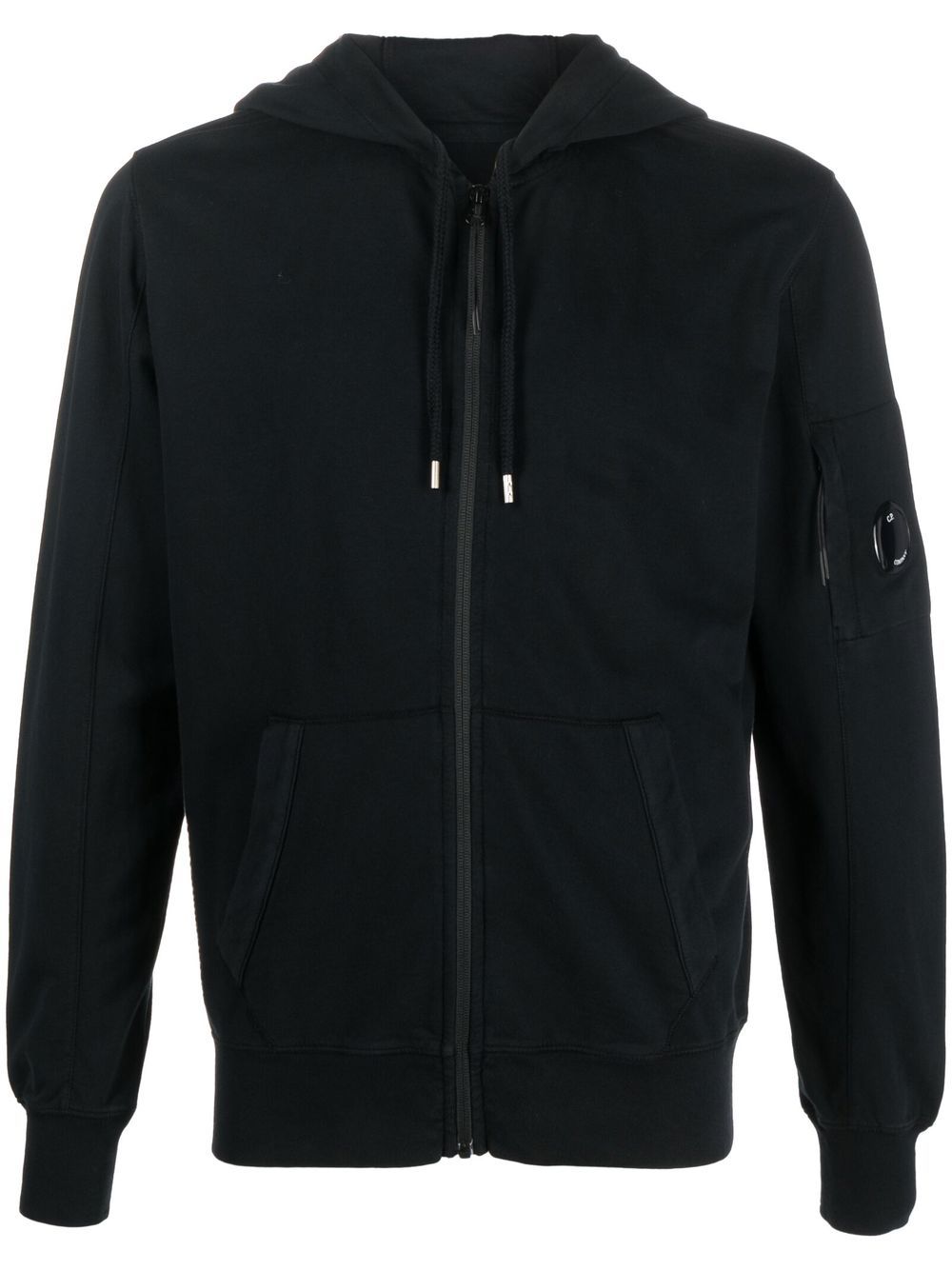 Logo zipped hoodie - Black
