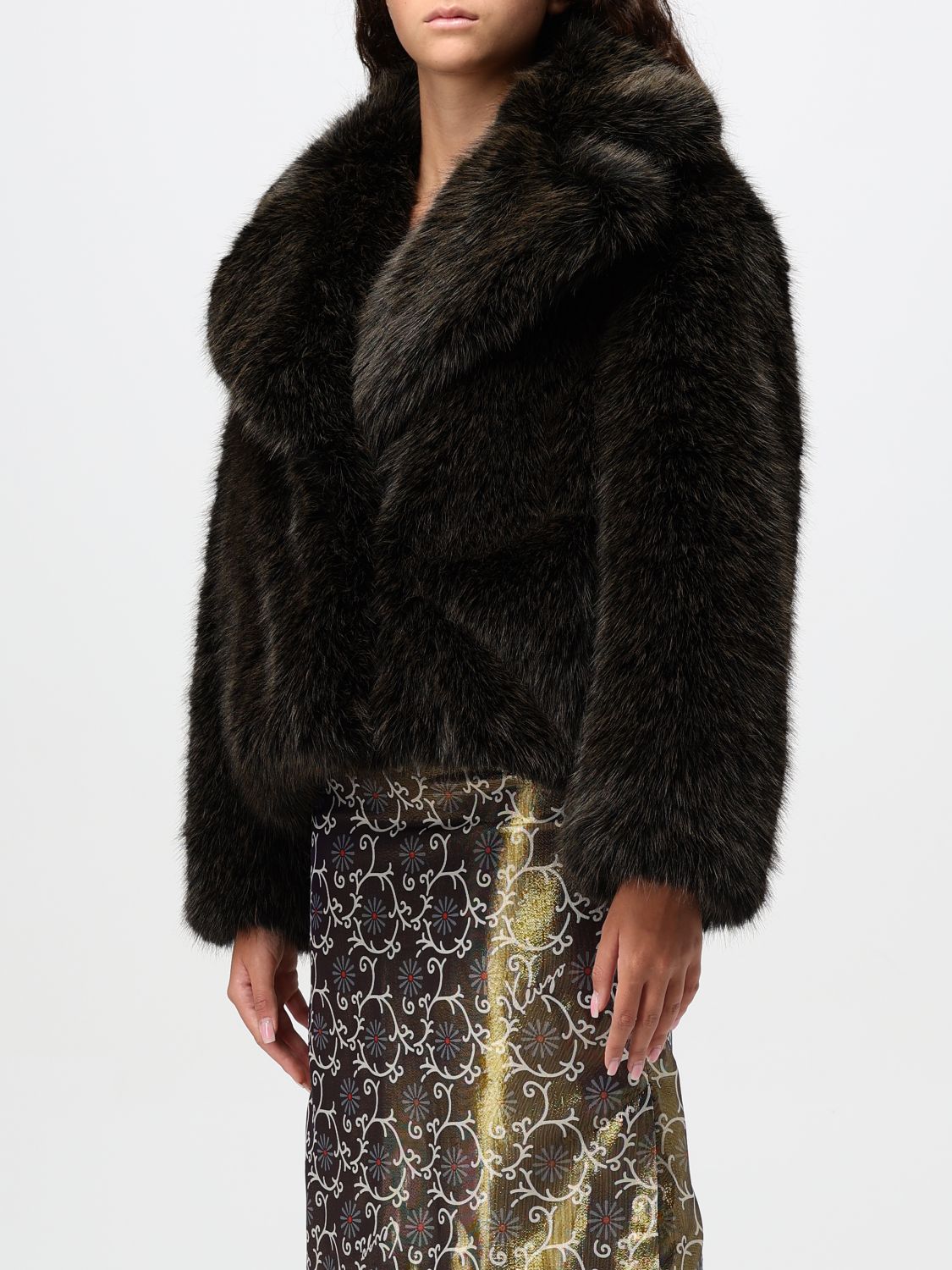 Faux fur jacket - Brown