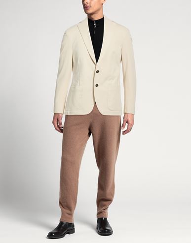 Man Blazer Beige Size 40 Cotton, Polyamide, Elastane
