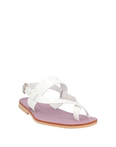 A. testoni Woman Toe strap sandals White