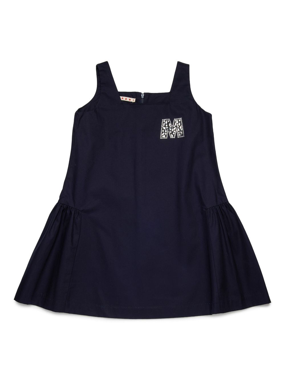 Logo-appliqué dress - White