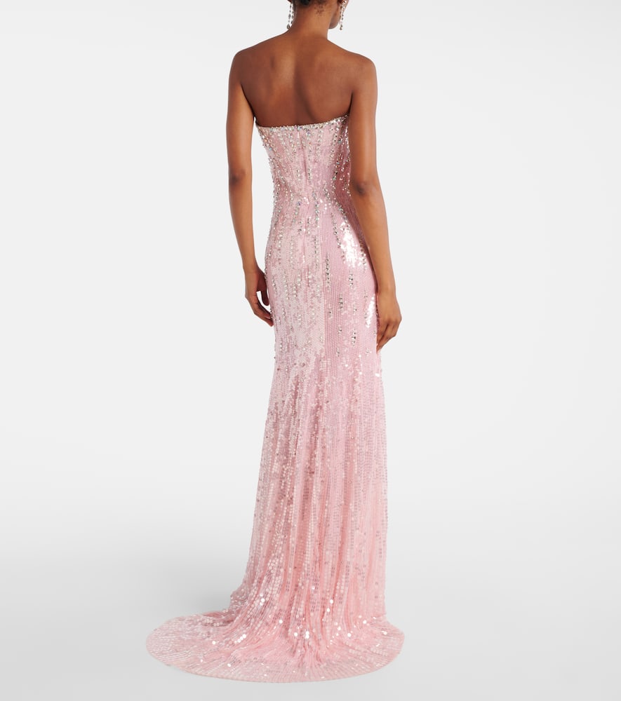 Sarai embellished bustier gown