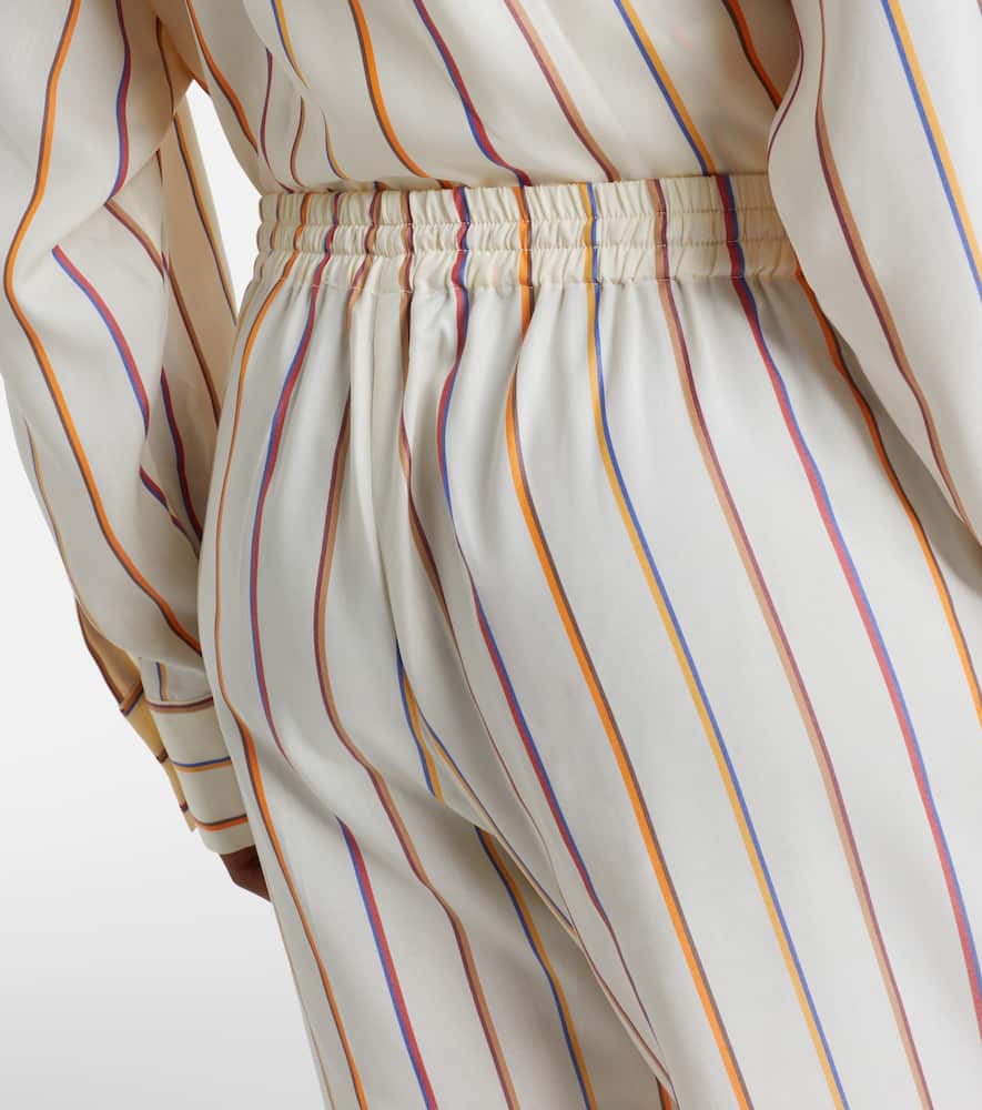 Aria striped straight pants