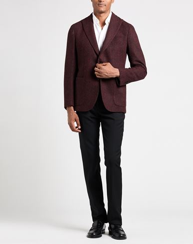 Man Blazer Burgundy Size 40 Wool