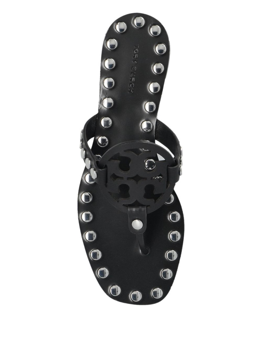 Studded Miller Leather Flat Sandals
