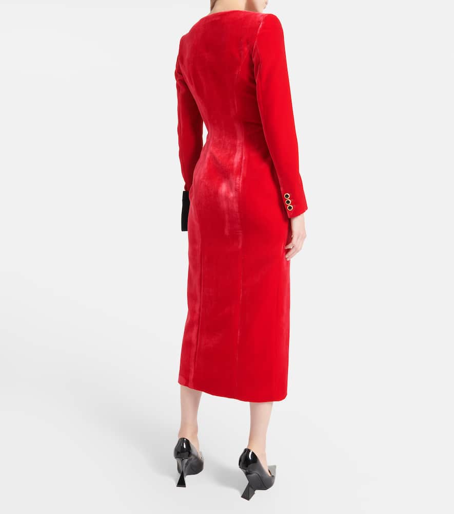 Velvet midi dress