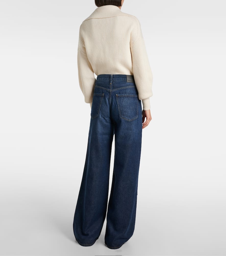 High-rise wide-leg jeans