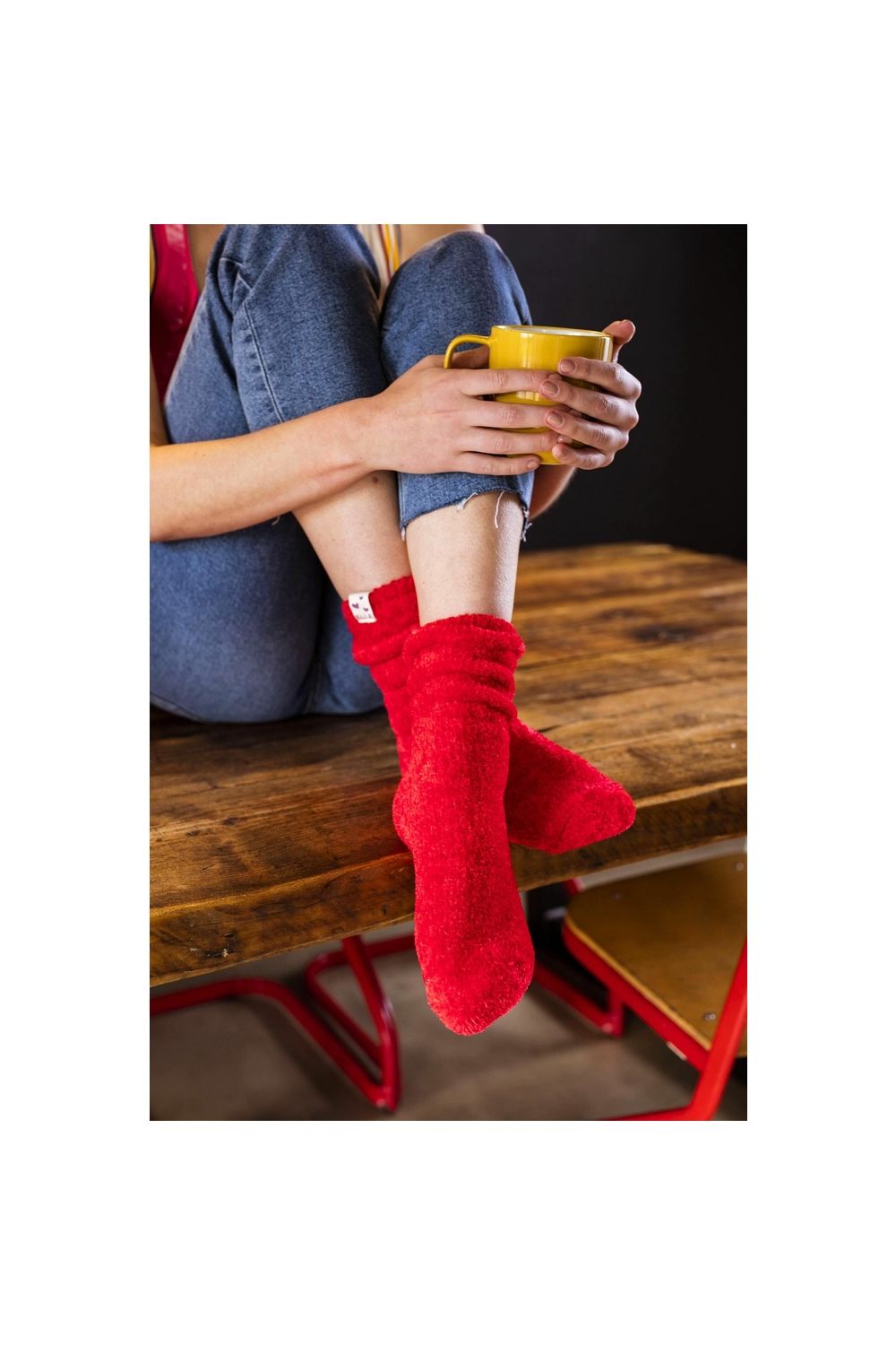 Elle 2 Pair Chenille Leisure Sock