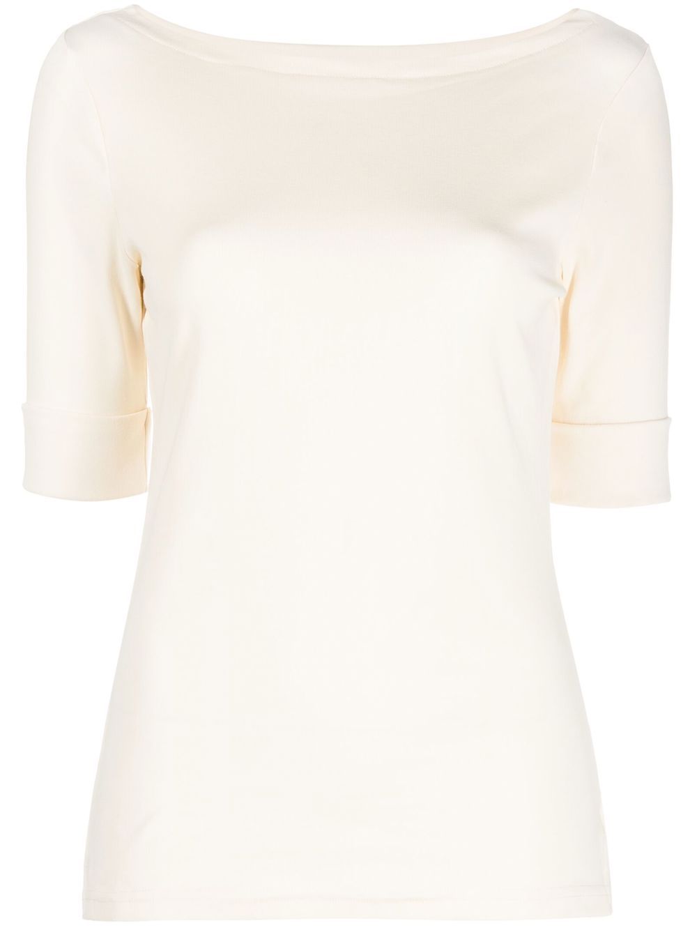 Judy boat-neck T-shirt - Neutrals