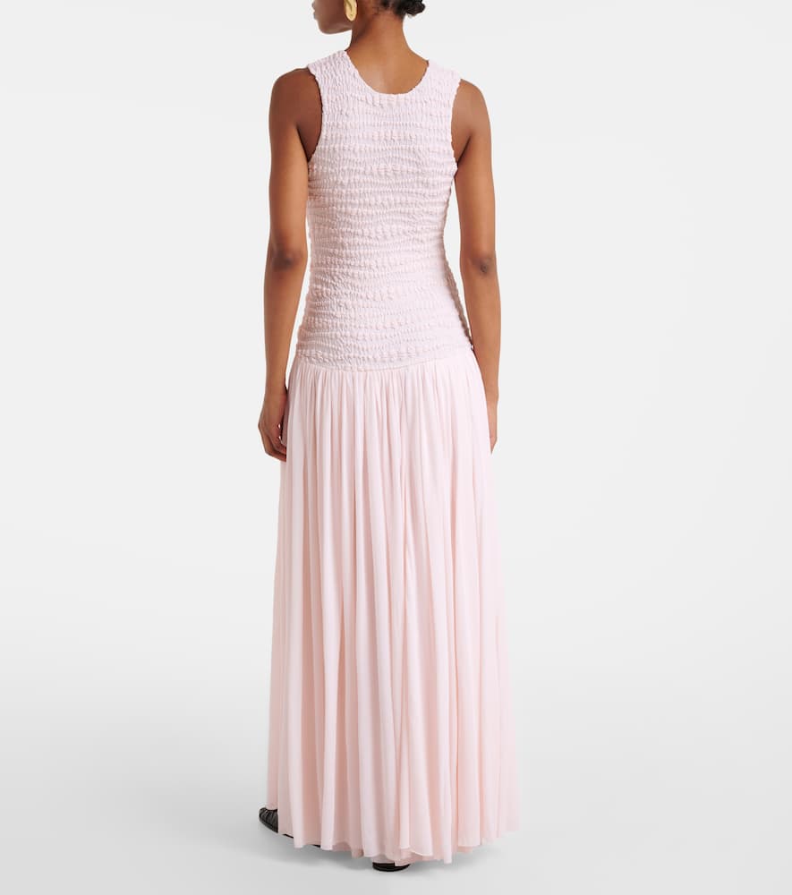 Shirred maxi dress
