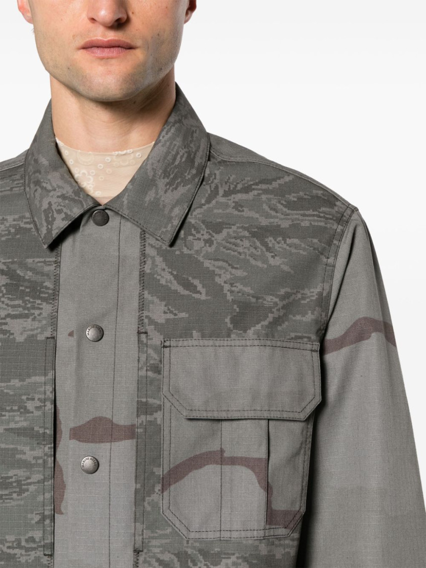 - Camouflage Print Overshirt