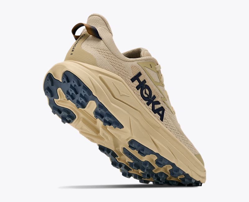 HOKA Women's Challenger 8 Shoes in Barley Flour/Faded Navy