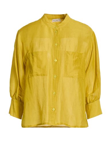 Woman Shirt Lime green Size 4 Linen, Rayon, Viscose