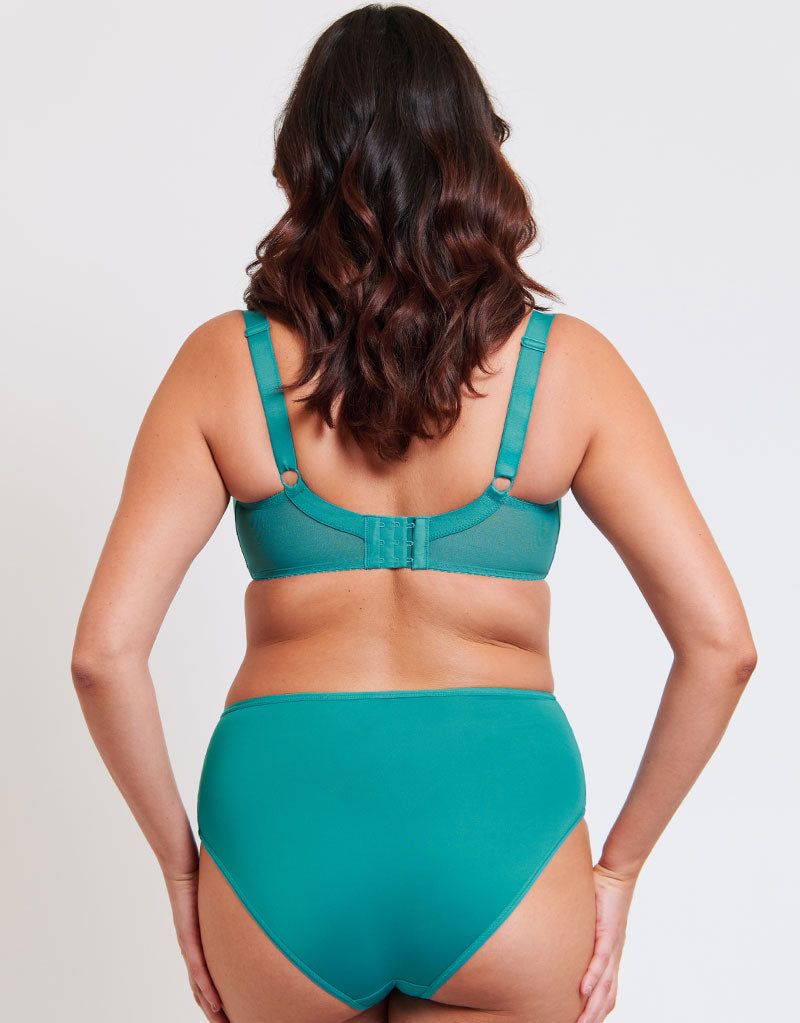Flirtelle Swirl Balcony Bra Embroidered Underwired Lingerie In Tea