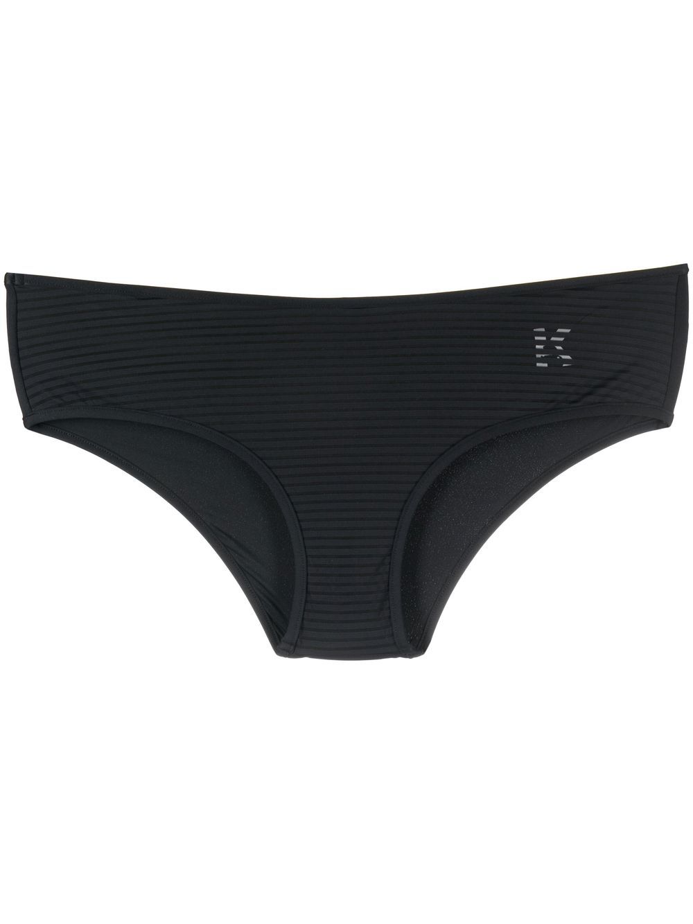 Logo-print bikini brief - Black