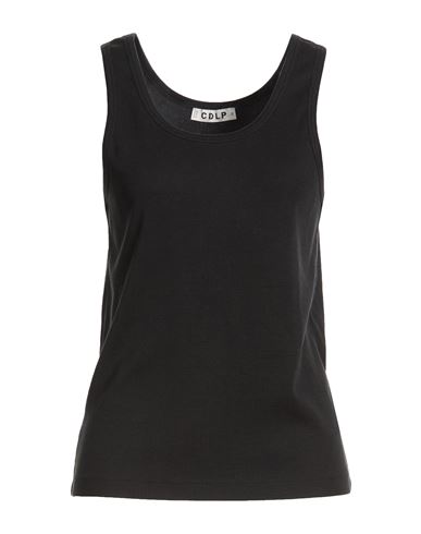 Woman Tank top Black Size XL Lyocell, Cotton, Elastane