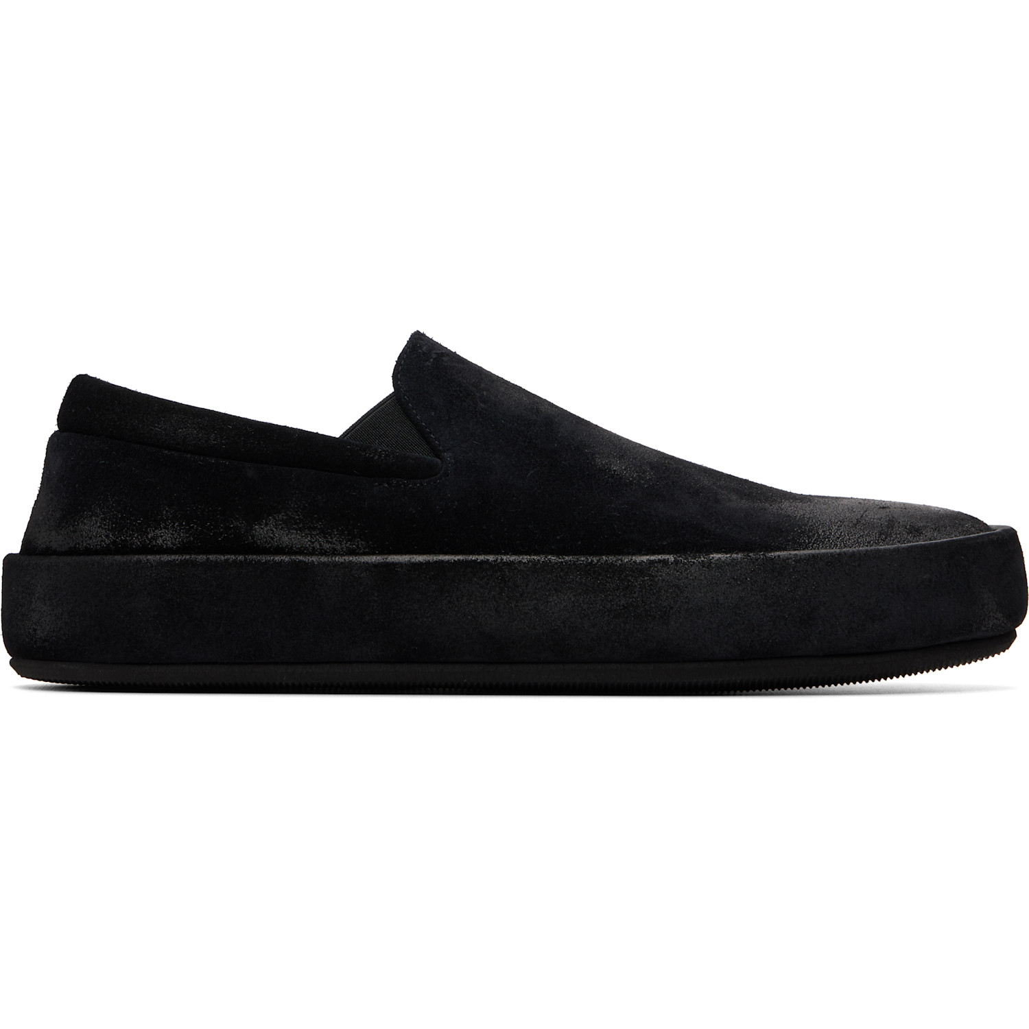 Black Cassapelle Leather Slip On Sneakers