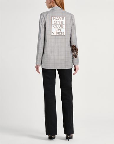 Woman Blazer Grey Size M Polyester, Viscose, Elastic fibres