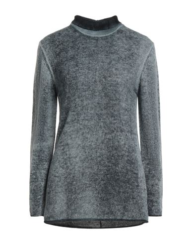 Woman Turtleneck Charcoal Size 10 Baby alpaca wool, Recycled polyamide, Polyamide