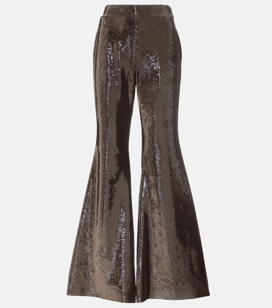 Sequined flared pants