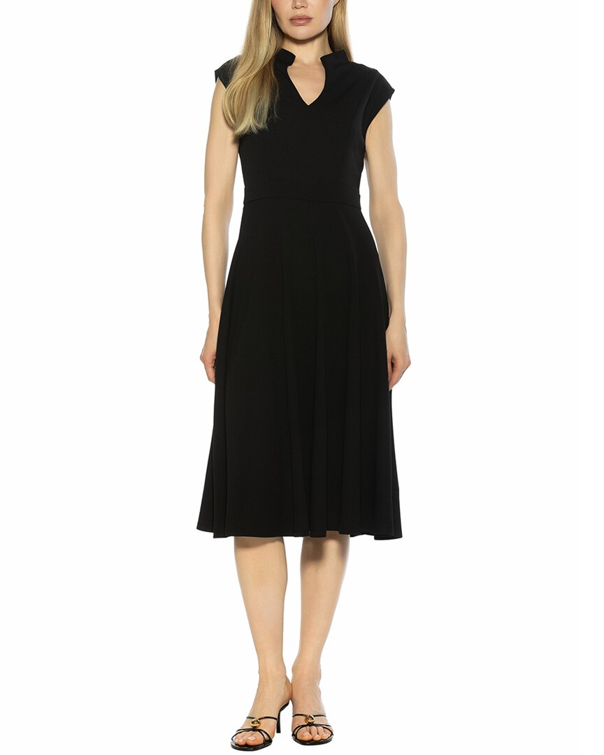 Yara U Neck Fit & Flare Midi Dress
