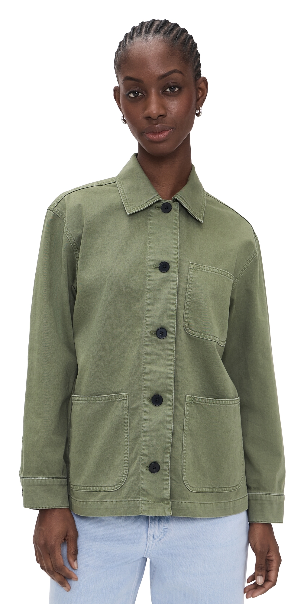 Classic Barn Jacket In Cotton Twill Faded Ivy