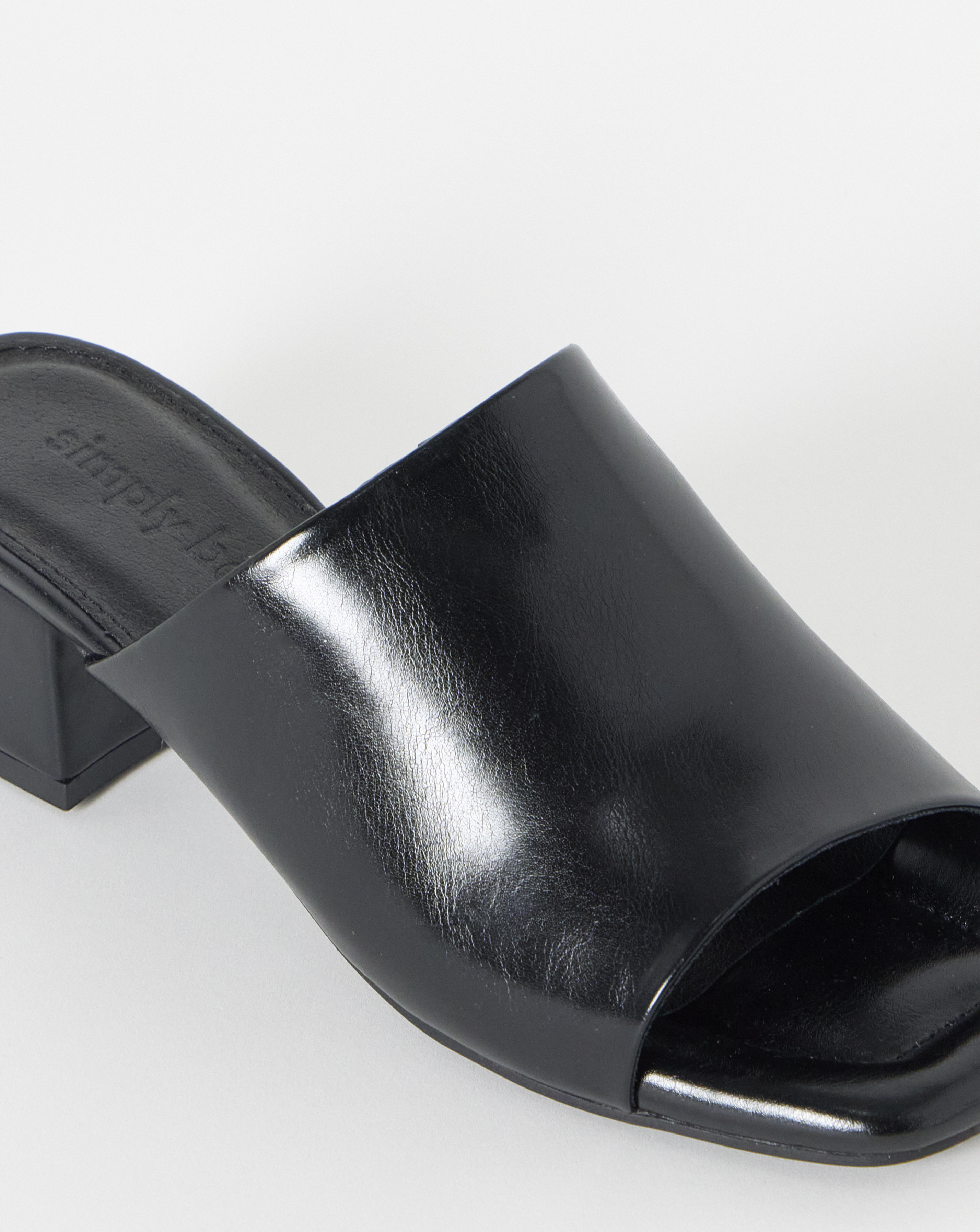 Low Block Heel Mules Wide Fit