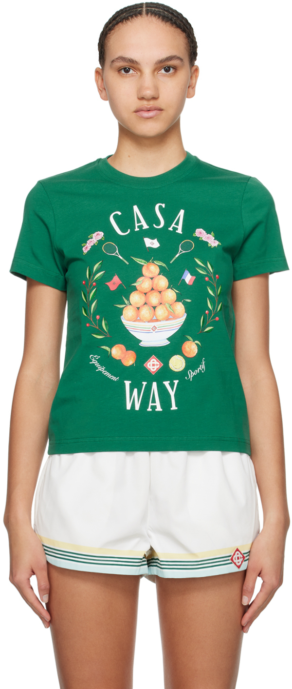 Casablanca Green 'Casa Way' T-Shirt
