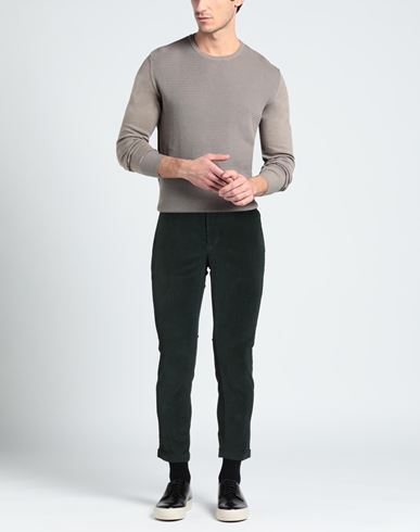 Man Pants Dark green Size 30 Cotton, Elastane