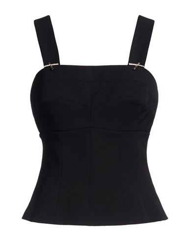 Woman Top Black Size 2 Viscose, Polyamide, Elastane
