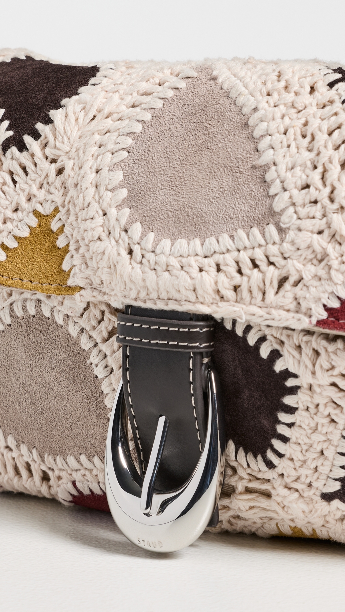 Harlow Shoulder Bag Suede Patchwork One Size