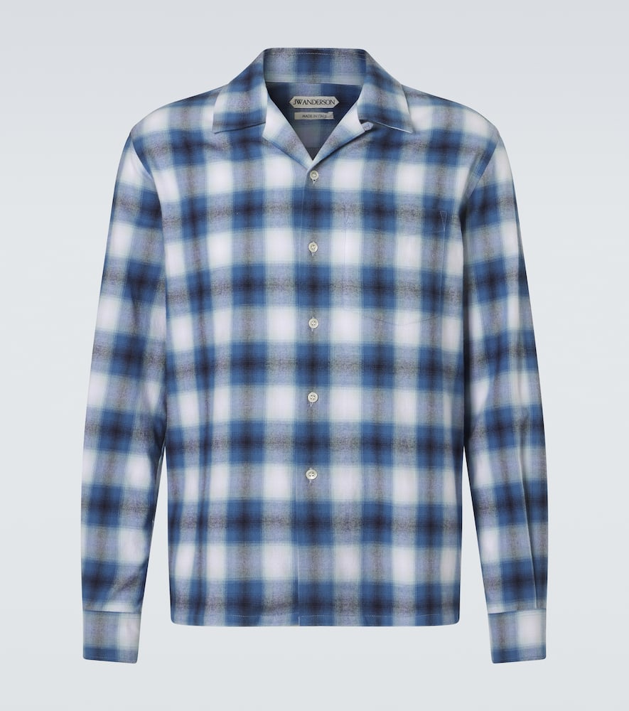 Checked cotton flannel shirt