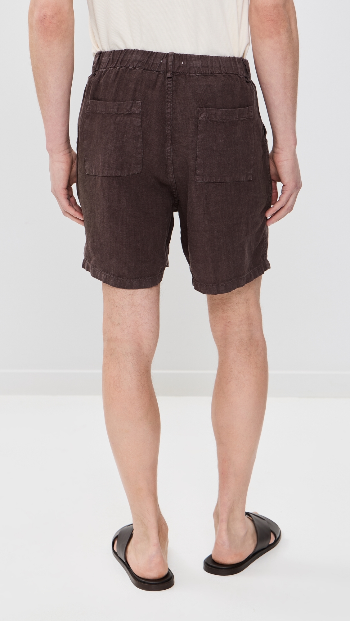 Linen Leisure Shorts Espresso