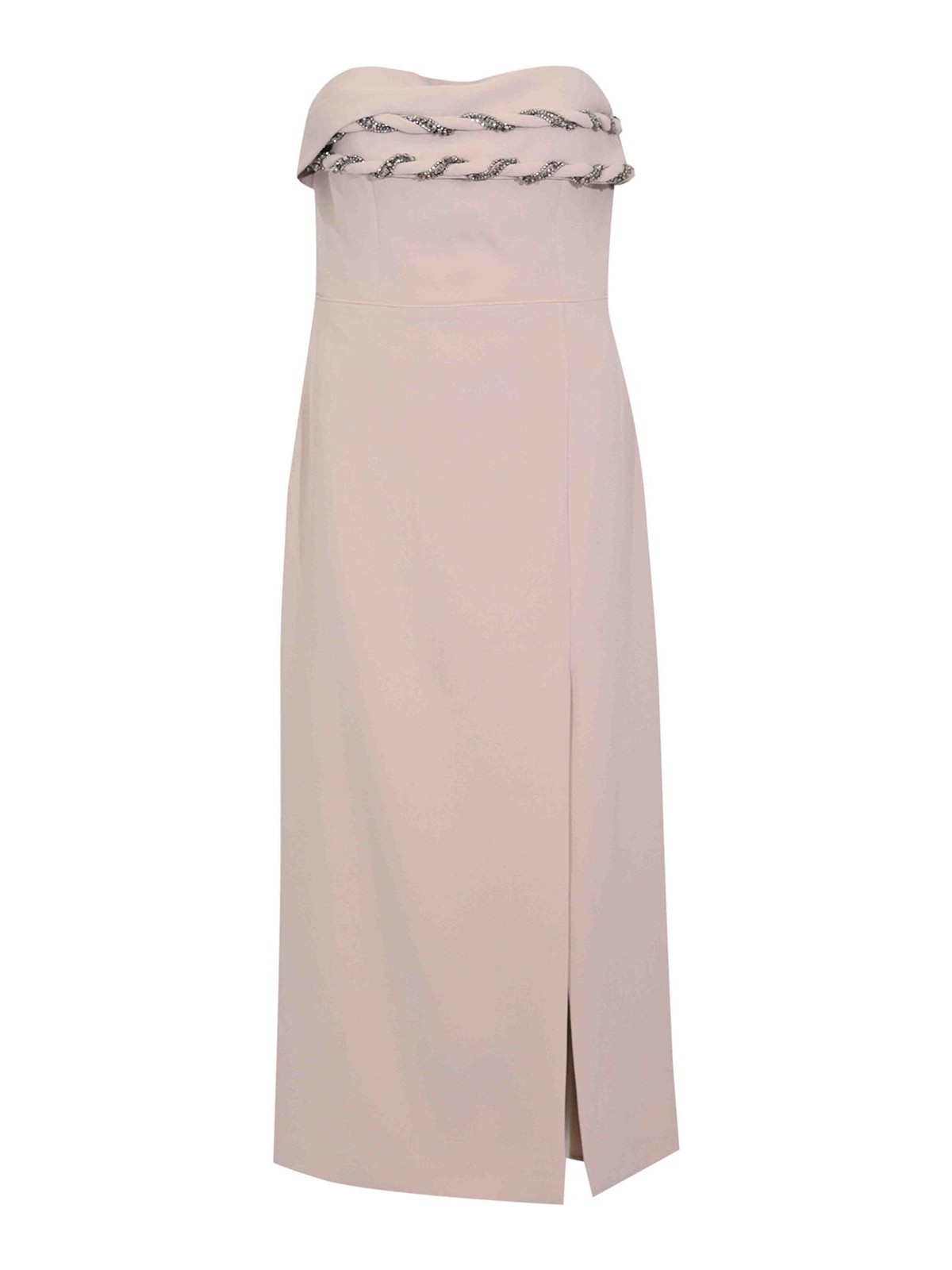 Midi Dress 66666 In Crepe With Rhinestones