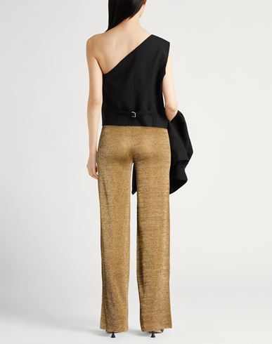 Woman Pants Gold Size M Viscose, Metallic Polyester