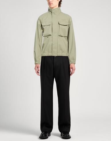 Man Jacket Sage green Size L Cotton, Polyamide, Polyester
