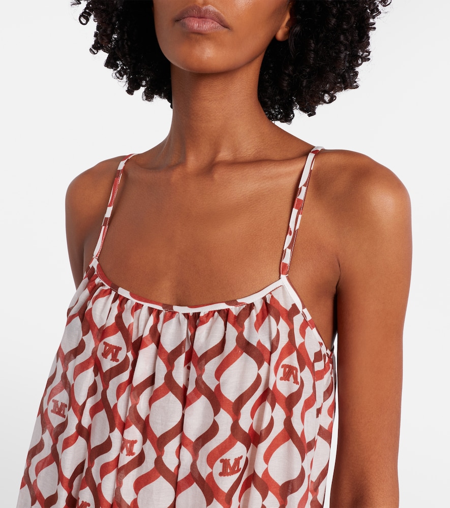 Alisso printed cotton and silk midi dress