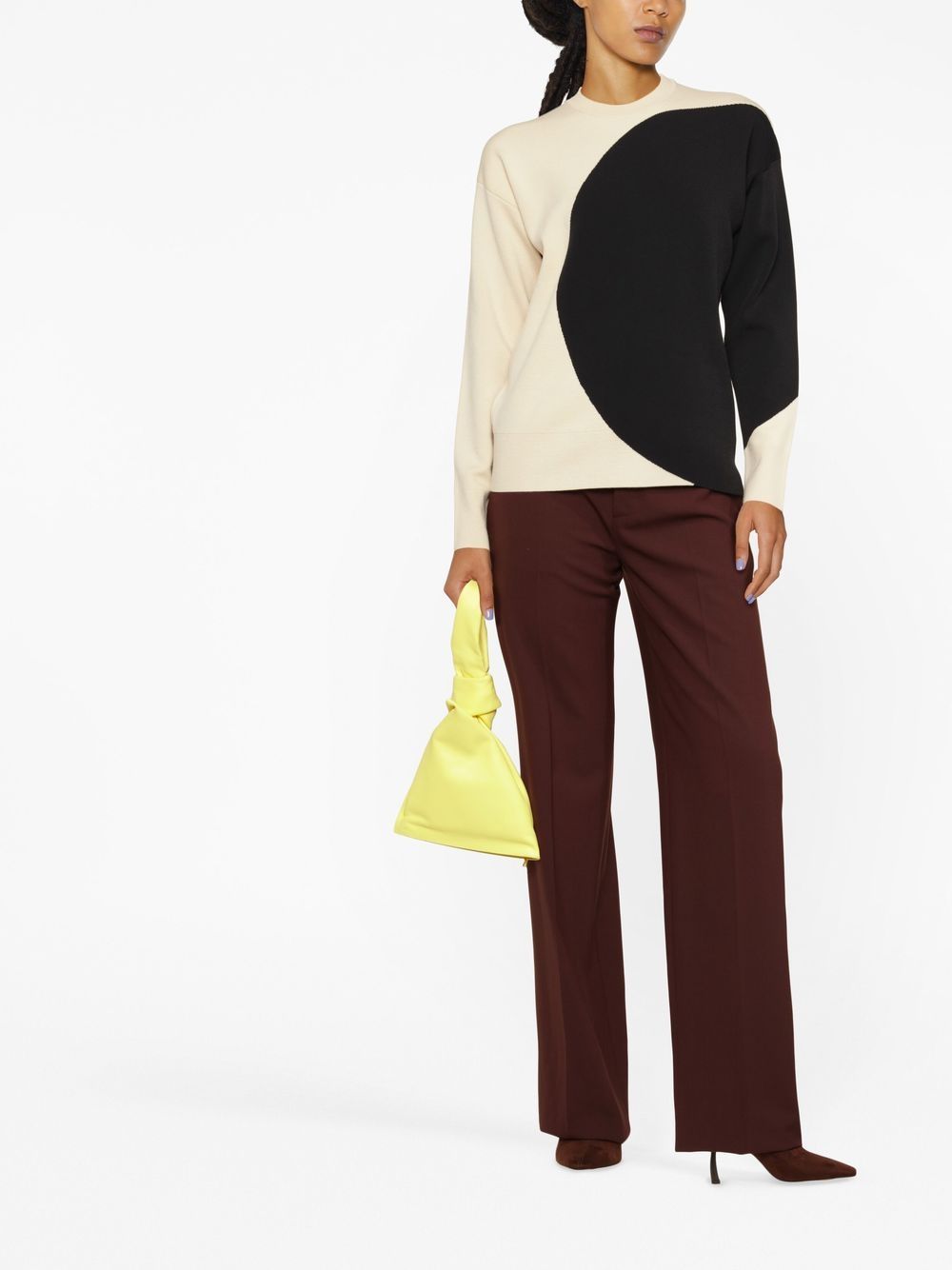 Colorblock Crewneck Sweater