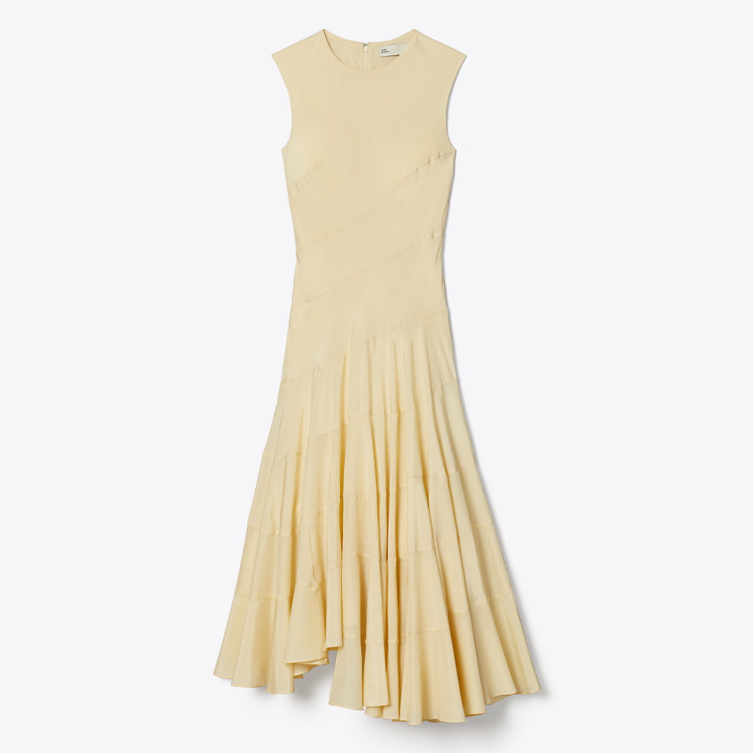 Flared Cotton Silk Dress