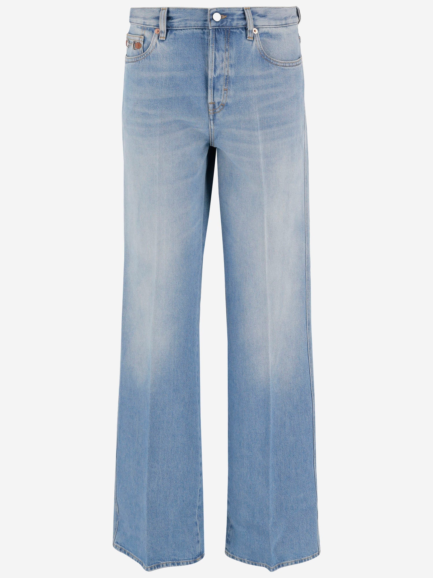 Cotton Denim Jeans — Blue