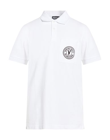 Man Polo shirt White Size L Cotton