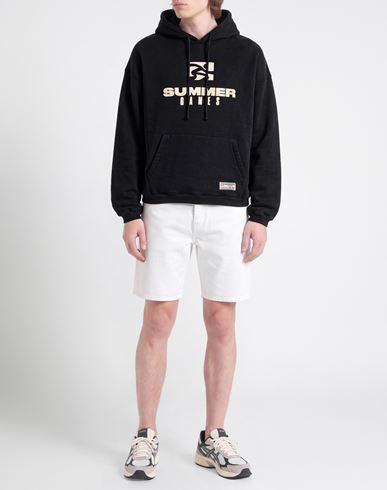 Man Sweatshirt Black Size XL Recycled cotton